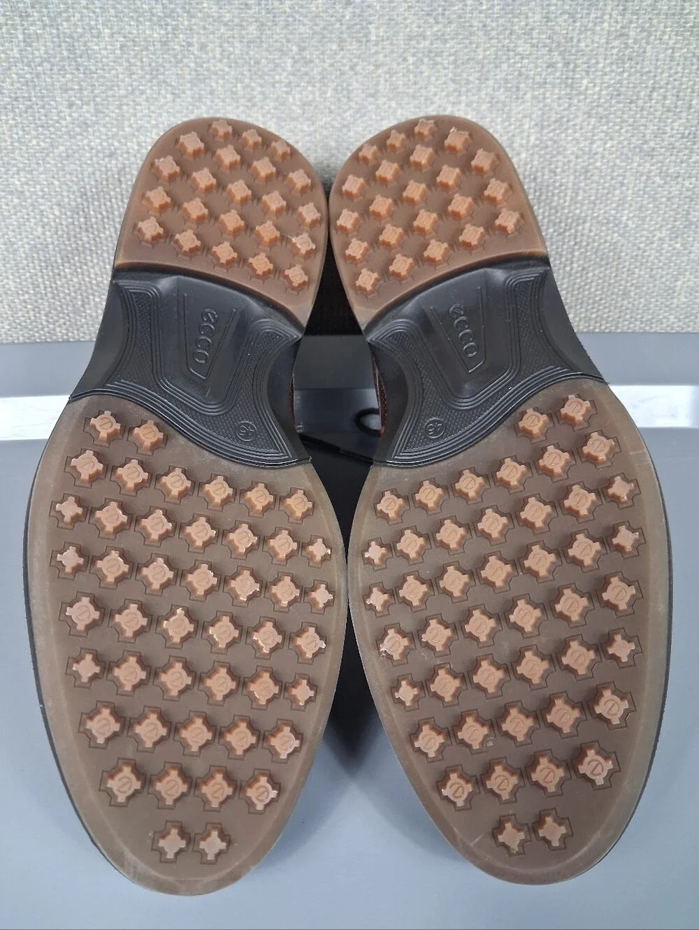 ECCO Tour Hybrid Hydromax Spikeless Golf Shoes EU 45 US 11-11.5 Brown Leather